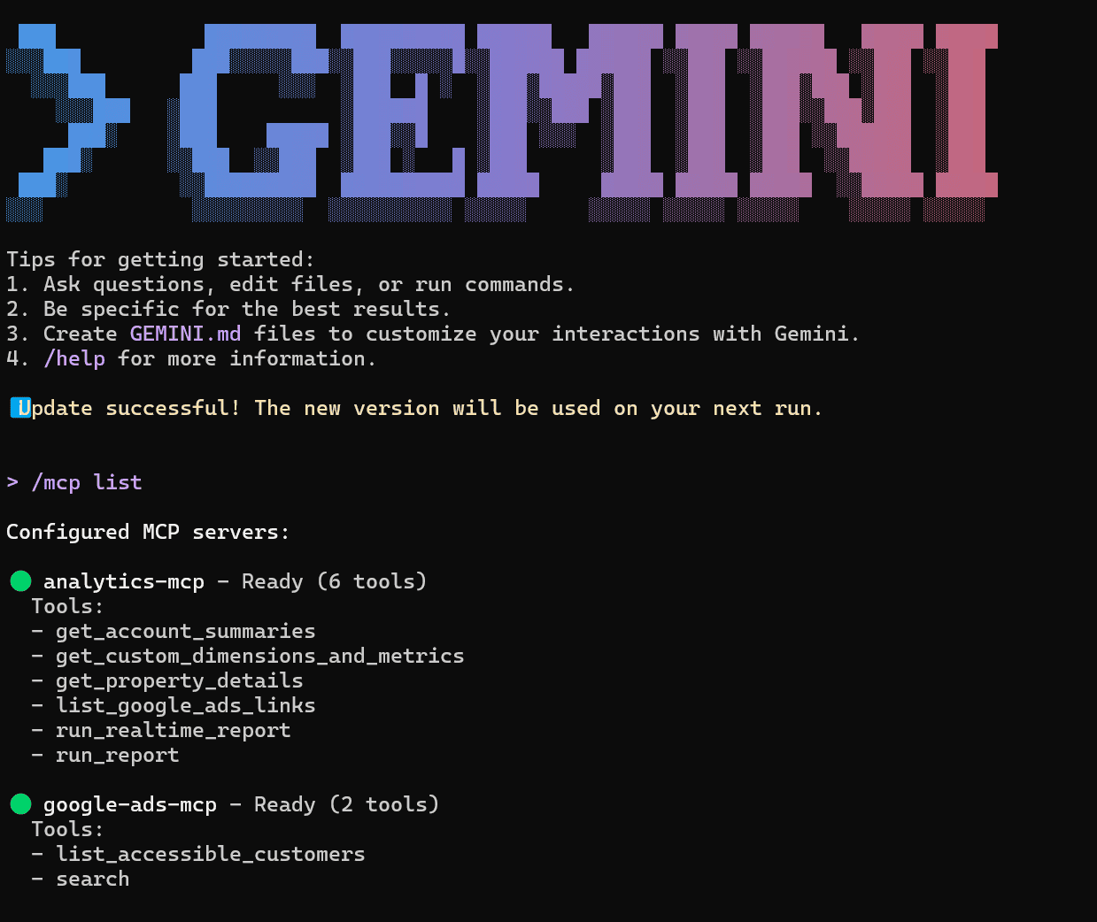 The Official Google Ads API MCP server - how to set it up with Gemini CLI
