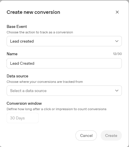 Creating a GPT ads conversion event