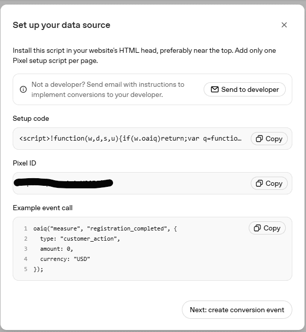 Setting up your GPT ads conversion pixel